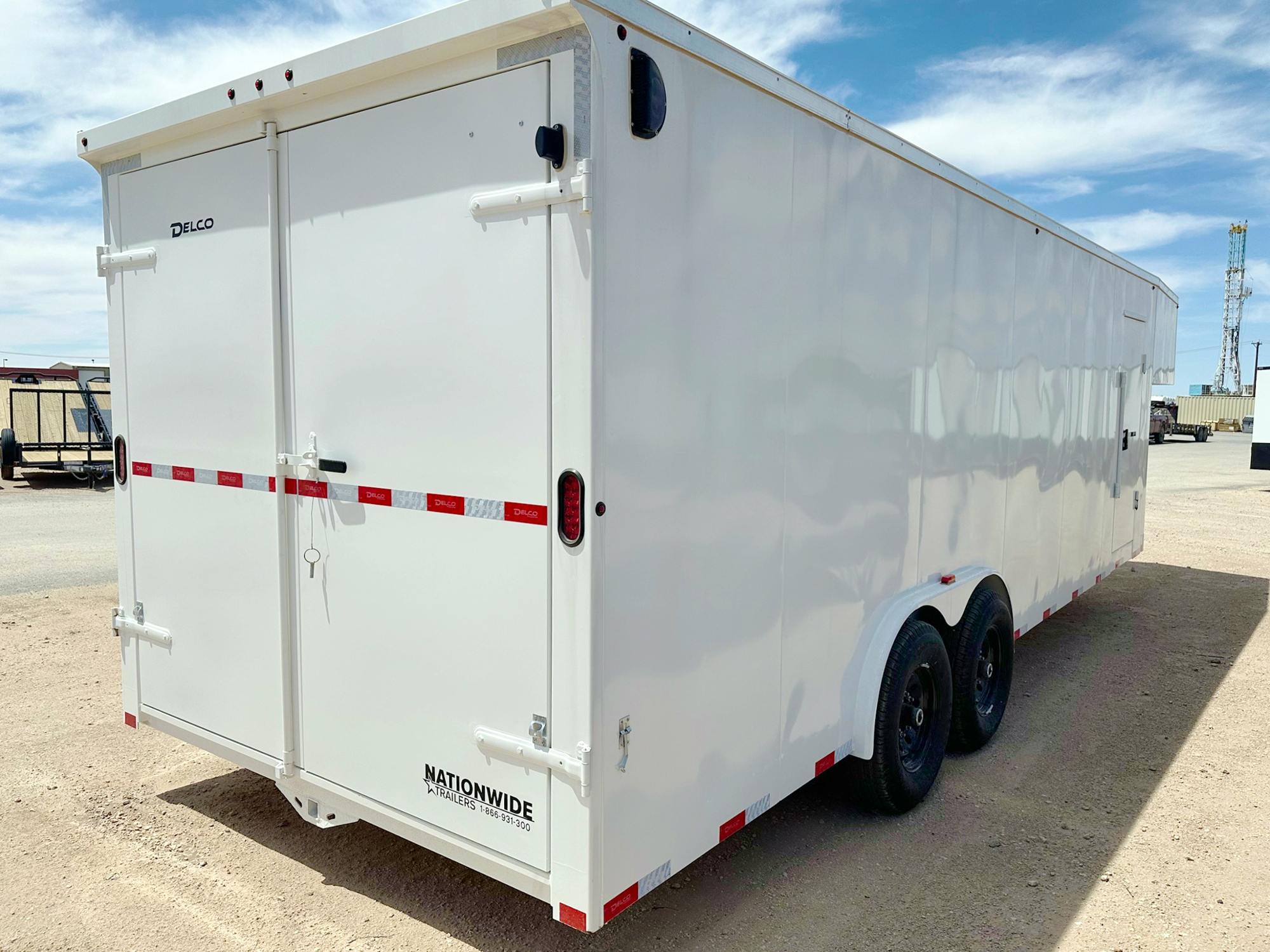 Delco 8'x24' Gooseneck Steel Cargo Trailer w/ Rear Barn Doors