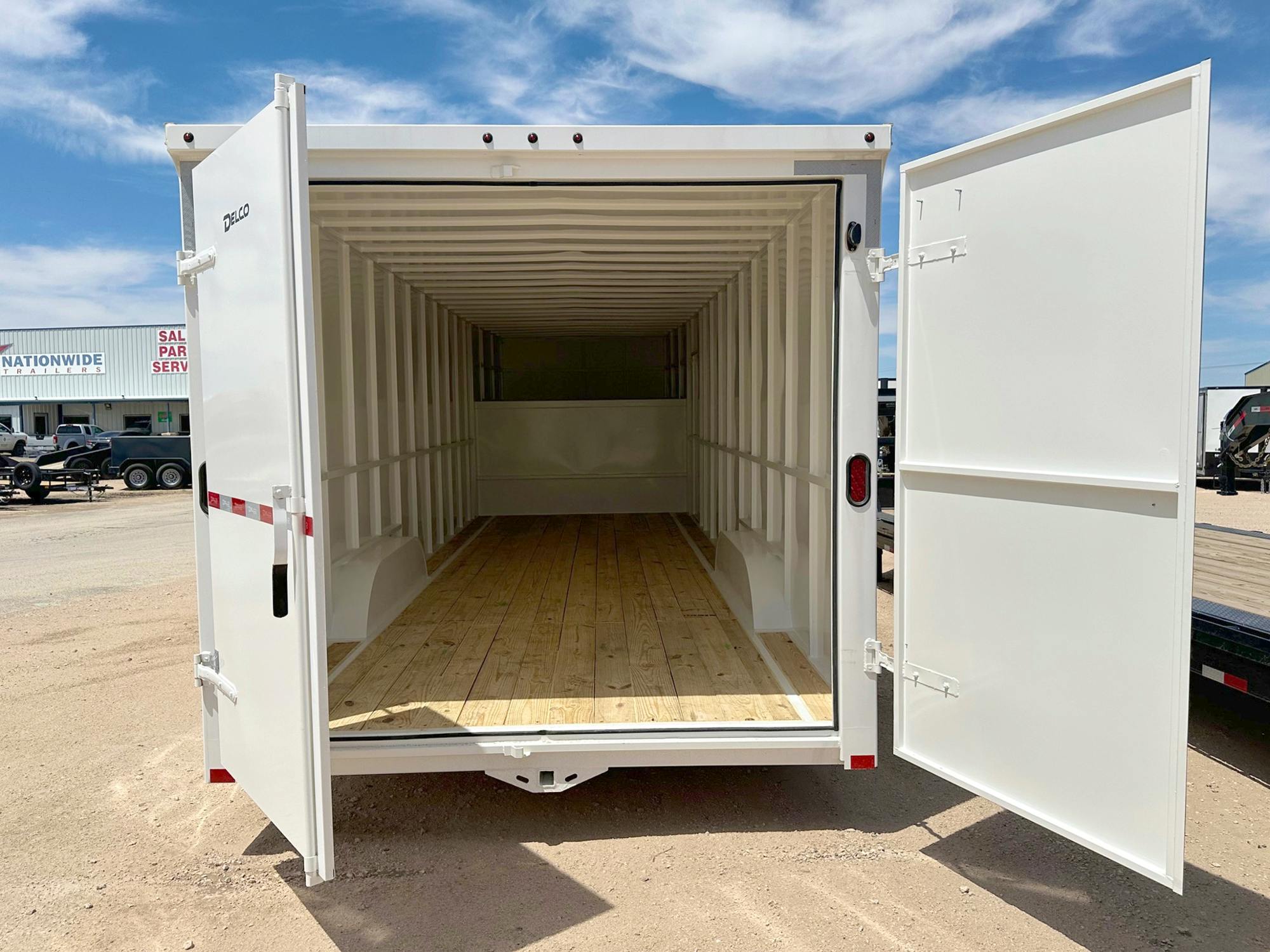 Delco 8'x24' Gooseneck Steel Cargo Trailer w/ Rear Barn Doors