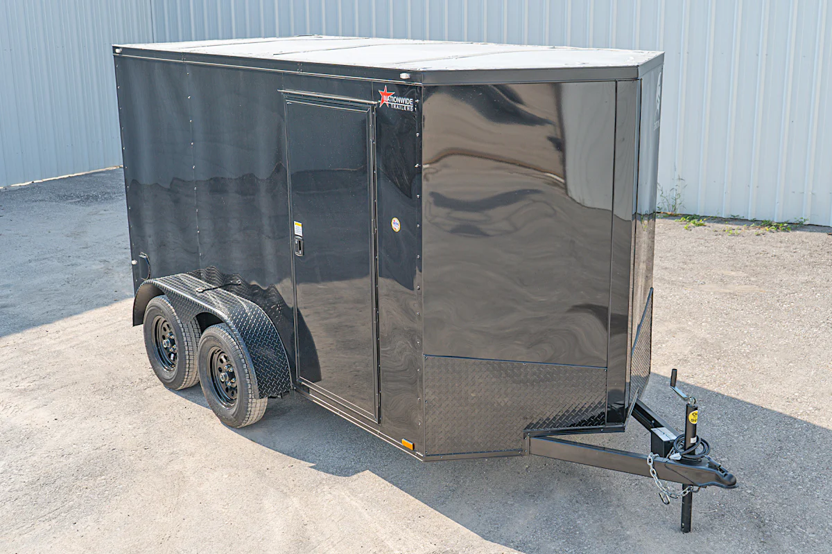 Spartan 6'x12' Enclosed Cargo Trailer w/ Rear Ramp Door (C2) - Stock #89596 - Image 1 of 16 Spartan 6'x12' Enclosed Cargo Trailer w/ Rear Ramp Door (C2) - Stock #89596 - Image 1 of 16