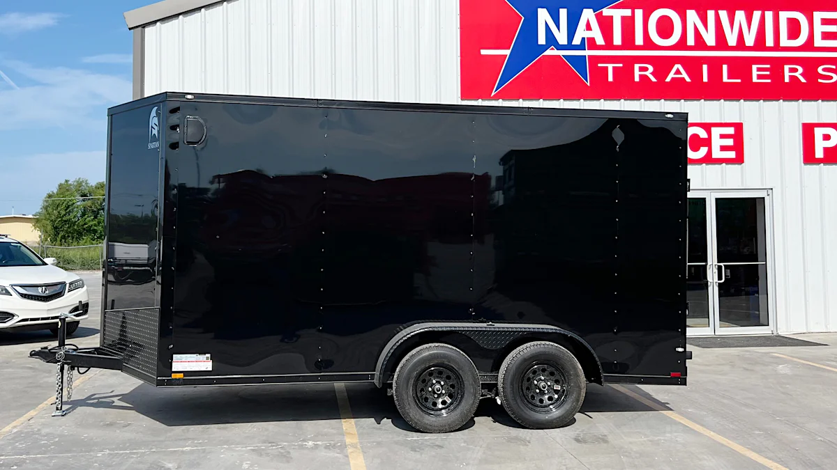 Spartan 7'x14' Enclosed Cargo Trailer w/ Rear Ramp Door (C2) - Stock #89617 - Image 3 of 9 Spartan 7'x14' Enclosed Cargo Trailer w/ Rear Ramp Door (C2) - Stock #89617 - Image 3 of 9
