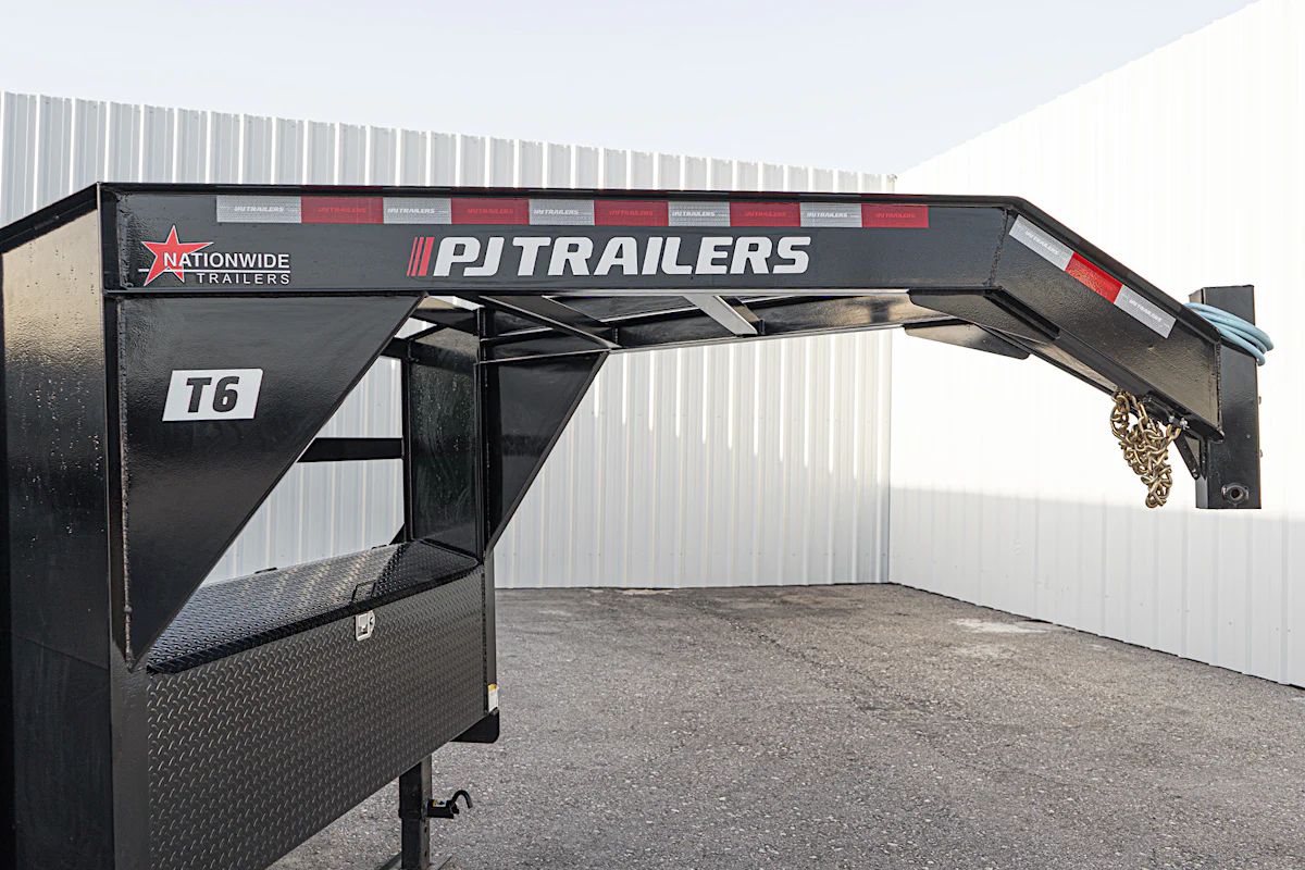 PJ Trailers 24'x82" Gooseneck 6" Channel Equipment Gravity Tilt Trailer (T6) - Stock #89665 - Image 10 of 21 PJ Trailers 24'x82" Gooseneck 6" Channel Equipment Gravity Tilt Trailer (T6) - Stock #89665 - Image 10 of 21