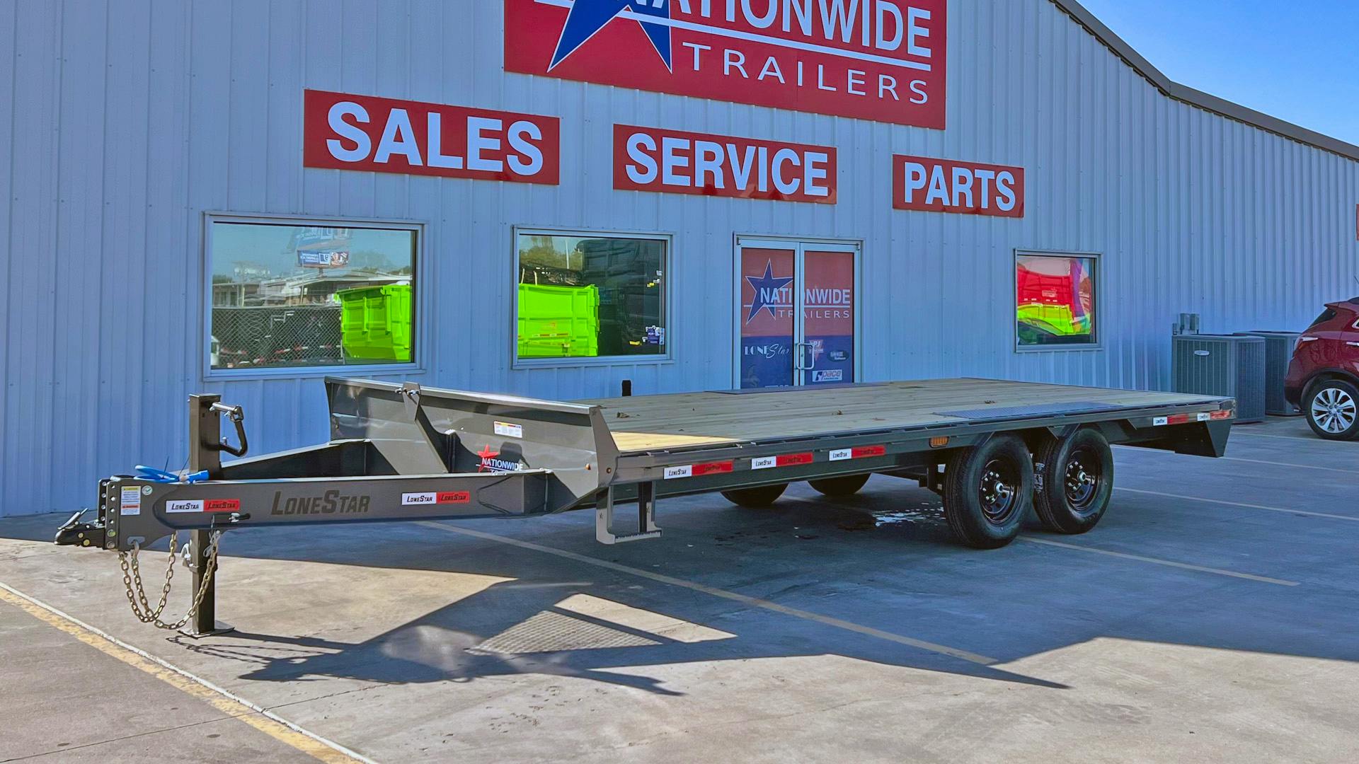 LoneStar 16'x102" 8" I-Beam Deckover Flatbed Trailer - Stock #89768 - Image 1 of 6