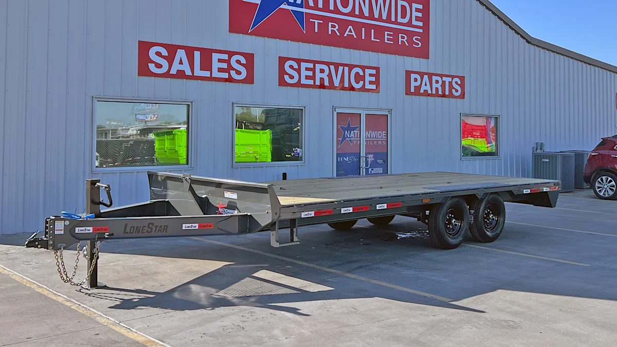 LoneStar 24'x102" 8" I-Beam Deckover Trailer - Stock #89770 - Image 1 of 6 LoneStar 24'x102" 8" I-Beam Deckover Trailer - Stock #89770 - Image 1 of 6