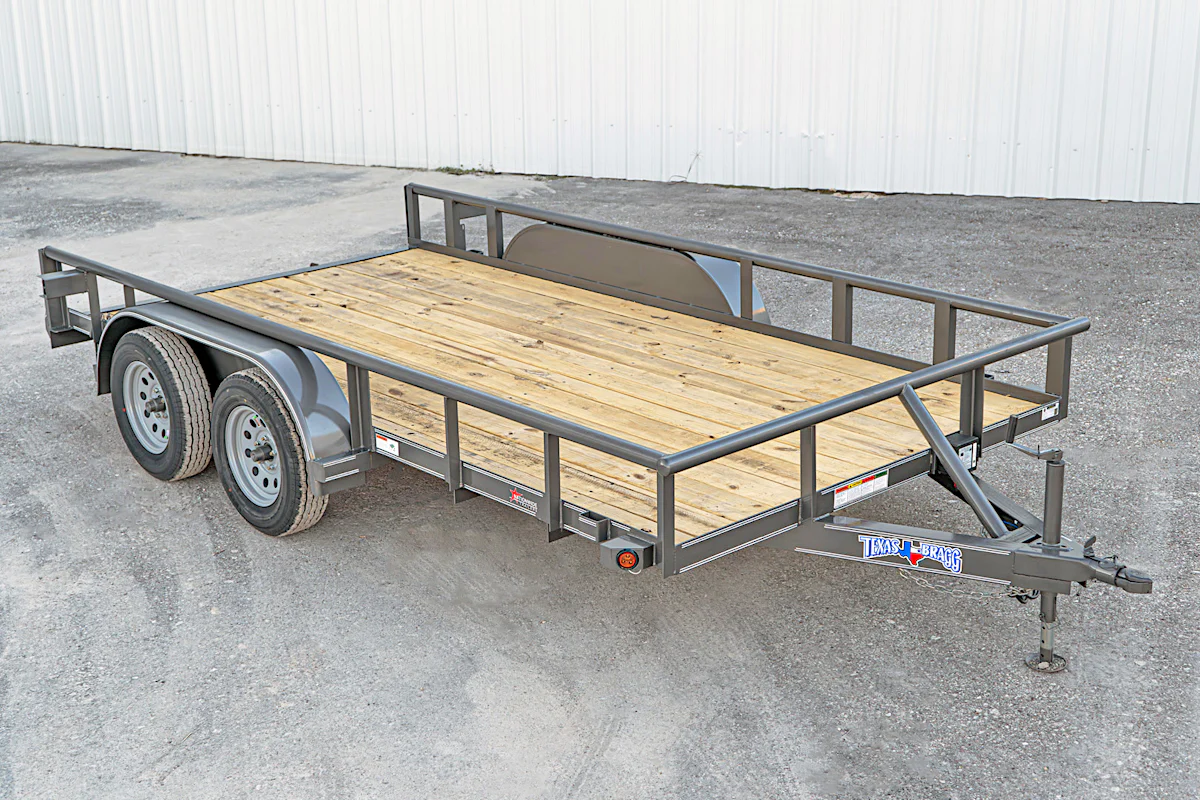 Texas Bragg 16'x83" Utility Trailer w/ Slide-In Ramps (U2) - Stock #89786 - Image 1 of 1 Texas Bragg 16'x83" Utility Trailer w/ Slide-In Ramps (U2) - Stock #89786 - Image 1 of 1