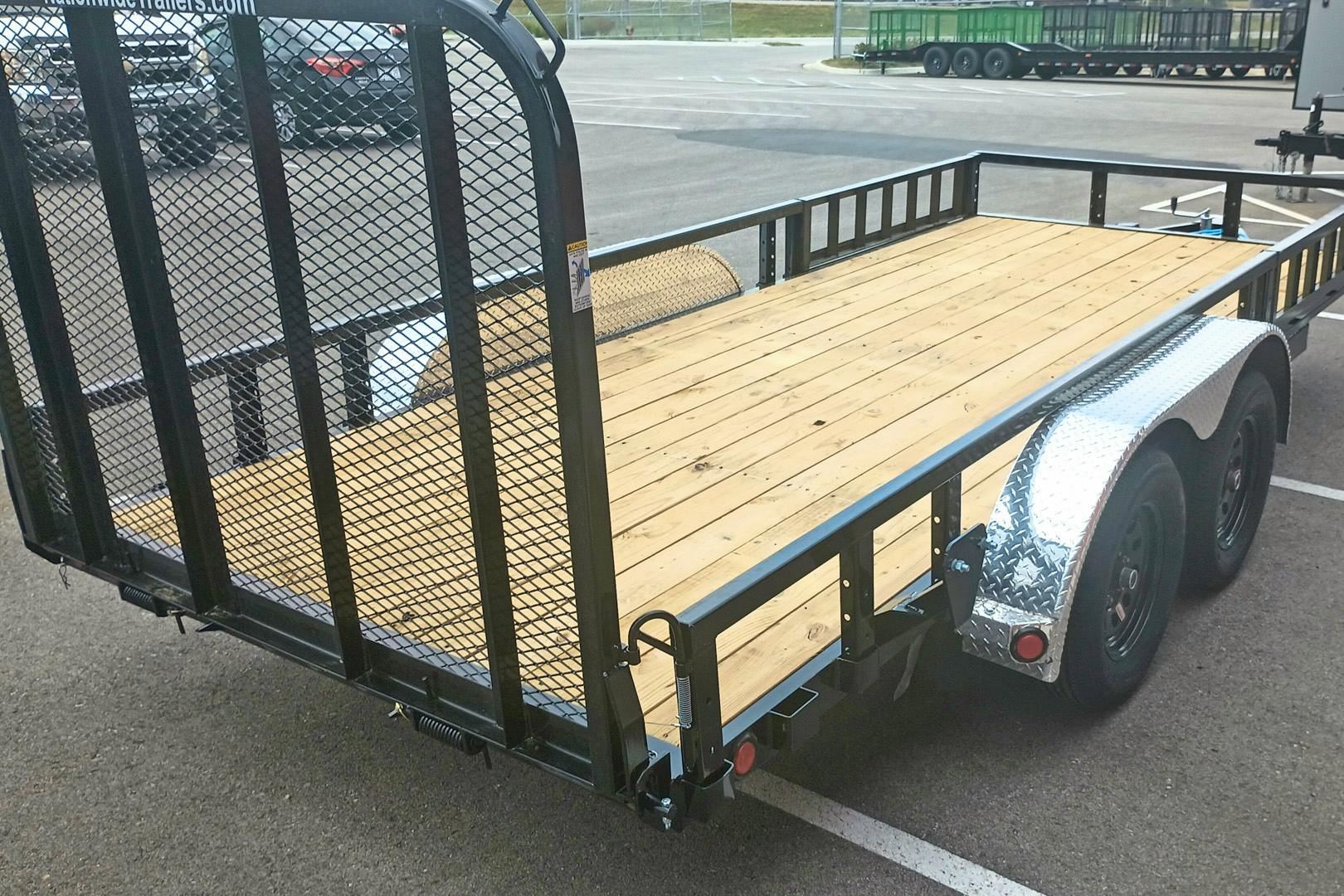 PJ Trailers 16'x77" Tandem Axle 4" Channel Utility Trailer (UK) - Stock #89800 - Image 4 of 7