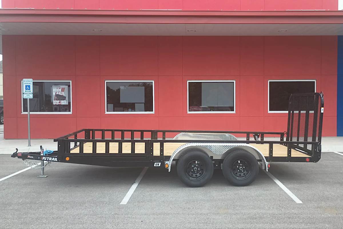 PJ Trailers 16'x77" Tandem Axle 4" Channel Utility Trailer (UK) - Stock #89805 - Image 7 of 7 PJ Trailers 16'x77" Tandem Axle 4" Channel Utility Trailer (UK) - Stock #89805 - Image 7 of 7