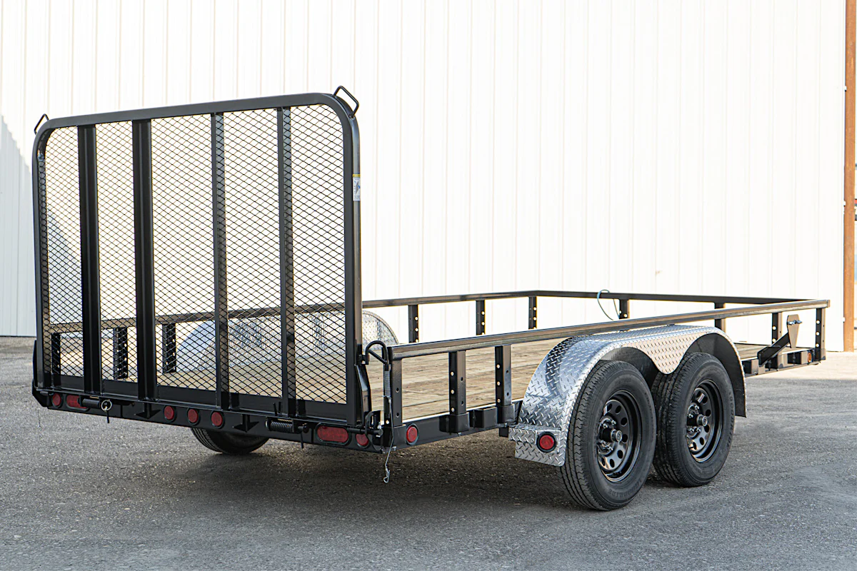 PJ Trailers 14'x83" Tandem Axle 4" Channel Utility Trailer (UL) - Stock #89814 - Image 8 of 17 PJ Trailers 14'x83" Tandem Axle 4" Channel Utility Trailer (UL) - Stock #89814 - Image 8 of 17