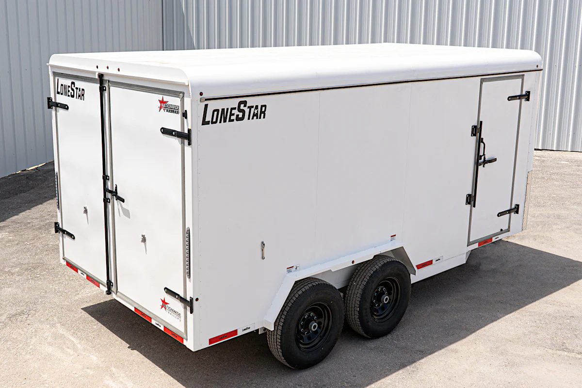 LoneStar 7.10'x16' 14k Steel Enclosed Cargo Trailer w/ Rear Barn Doors (C2) - Stock #89835 - Image 9 of 16 LoneStar 7.10'x16' 14k Steel Enclosed Cargo Trailer w/ Rear Barn Doors (C2) - Stock #89835 - Image 9 of 16