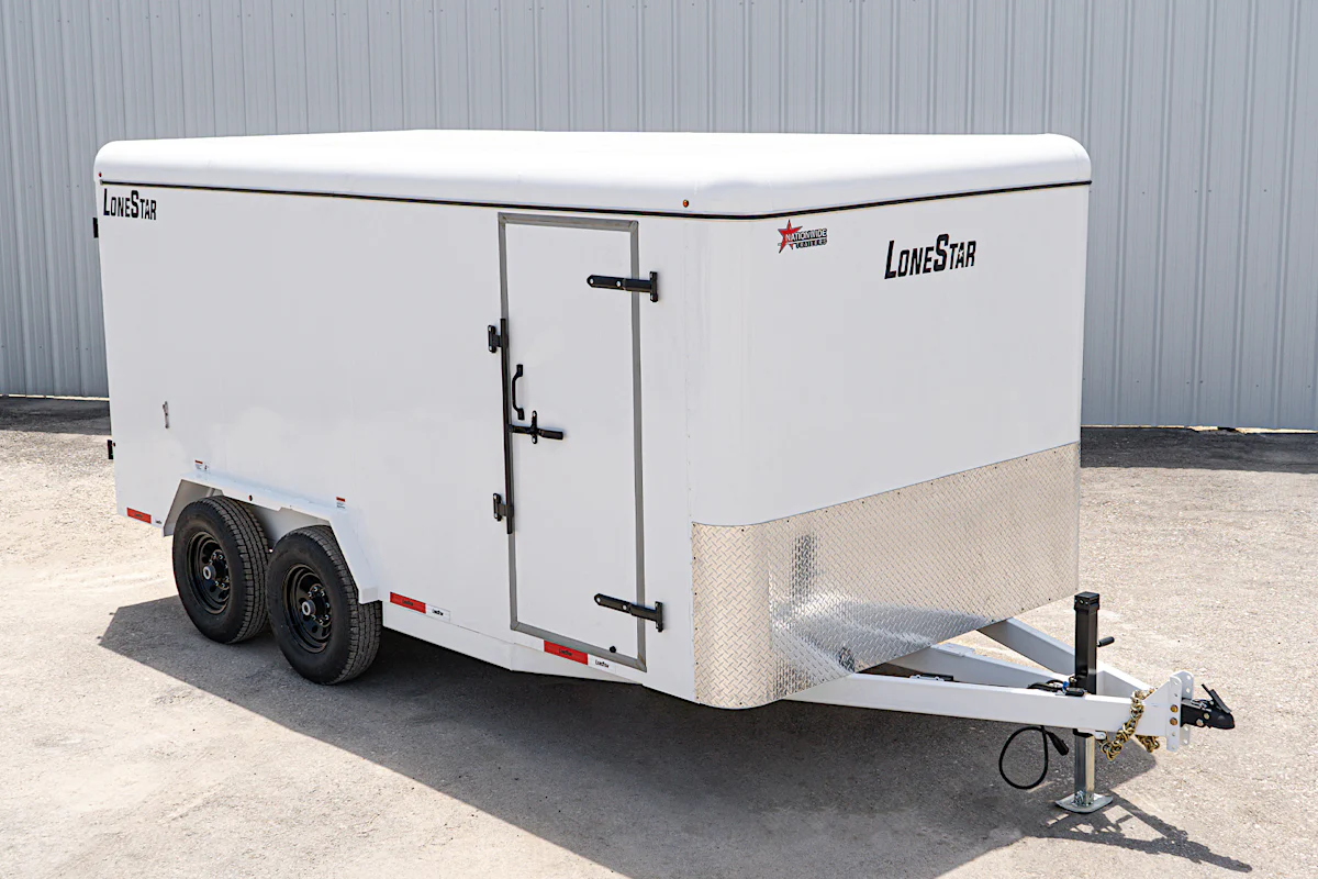 LoneStar 7.10'x16' 14k Steel Enclosed Cargo Trailer w/ Rear Barn Doors (C2) - Stock #89847 - Image 1 of 1 LoneStar 7.10'x16' 14k Steel Enclosed Cargo Trailer w/ Rear Barn Doors (C2) - Stock #89847 - Image 1 of 1