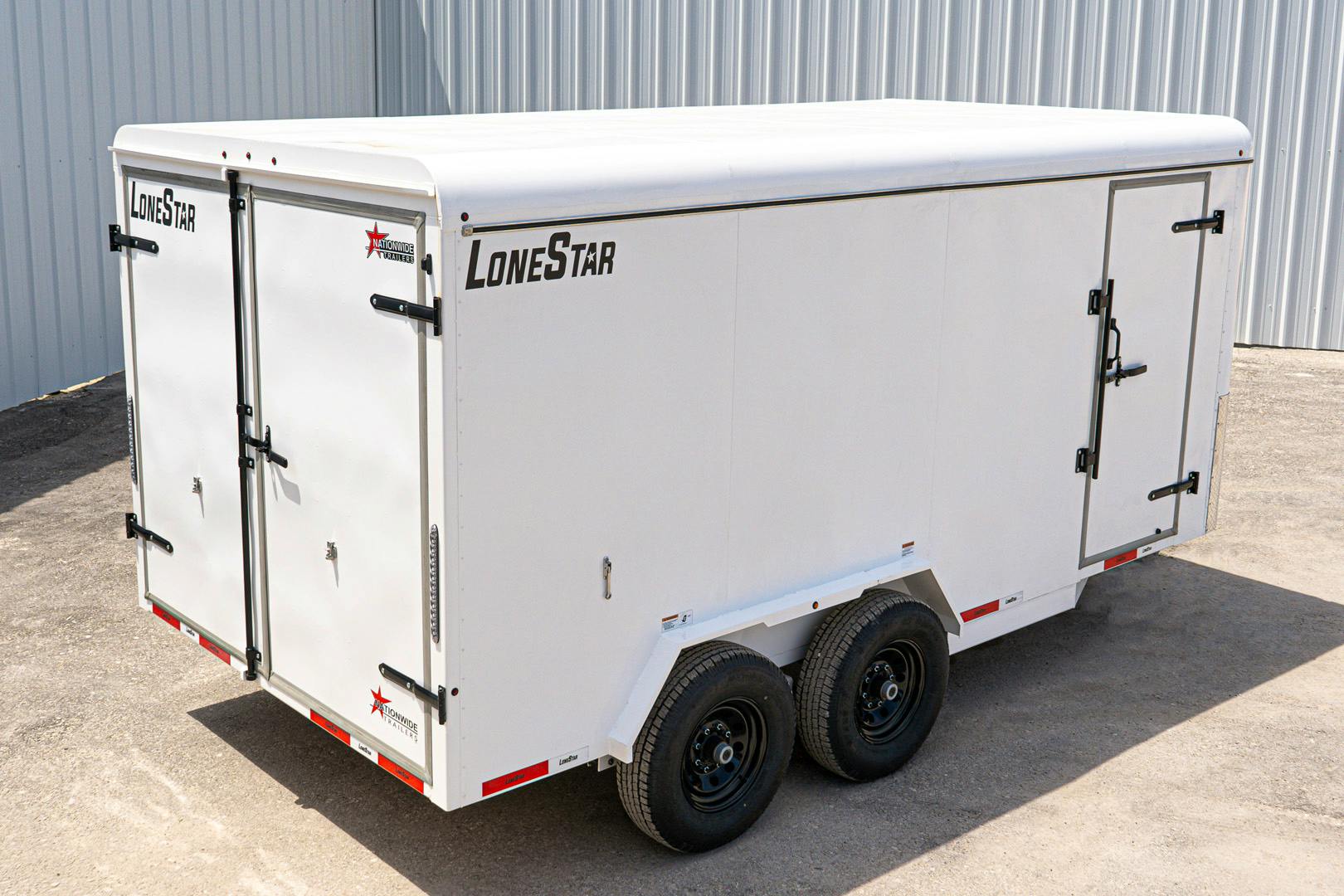LoneStar 7.10'x16' 14k Steel Enclosed Cargo Trailer w/ Rear Barn Doors (C2) - Stock #89847 - Image 9 of 16