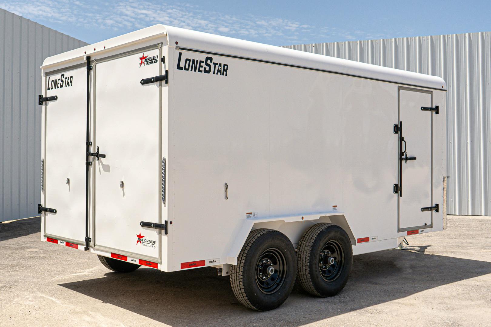 LoneStar 7.10'x16' 14k Steel Enclosed Cargo Trailer w/ Rear Barn Doors (C2) - Stock #89847 - Image 10 of 16