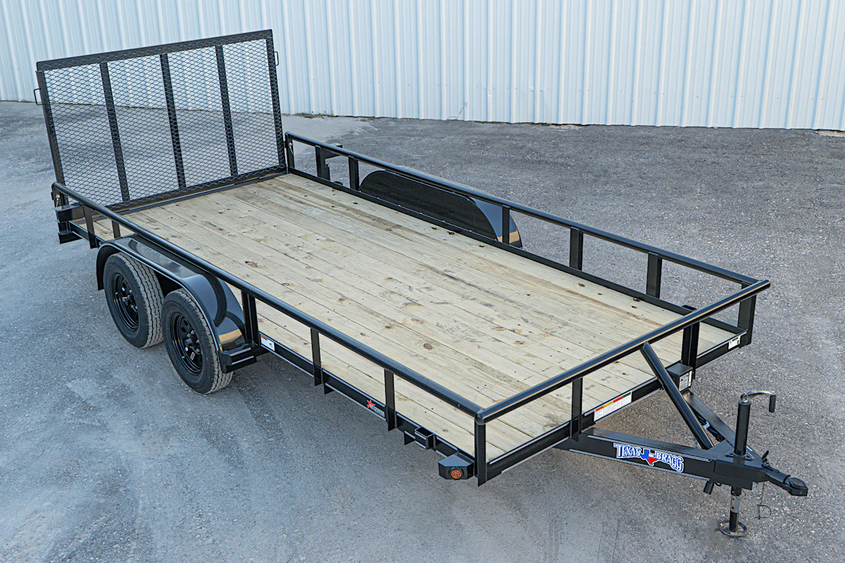 Texas Bragg 16'x83" Utility Trailer w/ 4' Gate (U2) - Stock #89895 - Image 1 of 1 Texas Bragg 16'x83" Utility Trailer w/ 4' Gate (U2) - Stock #89895 - Image 1 of 1