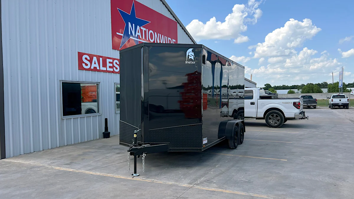Spartan 7'x16' Enclosed Cargo Trailer w/ Rear Ramp Door (C2) - Stock #89907 - Image 6 of 9 Spartan 7'x16' Enclosed Cargo Trailer w/ Rear Ramp Door (C2) - Stock #89907 - Image 6 of 9