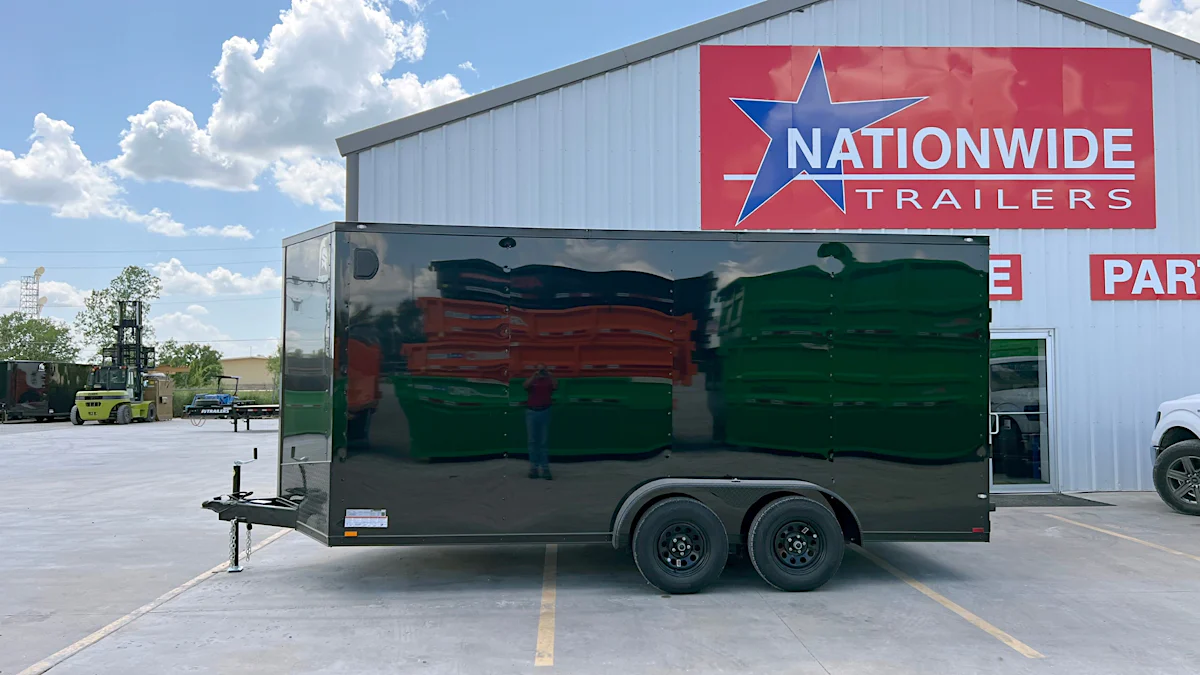 Spartan 7'x16' Enclosed Cargo Trailer w/ Rear Ramp Door (C2) - Stock #89907 - Image 3 of 9 Spartan 7'x16' Enclosed Cargo Trailer w/ Rear Ramp Door (C2) - Stock #89907 - Image 3 of 9