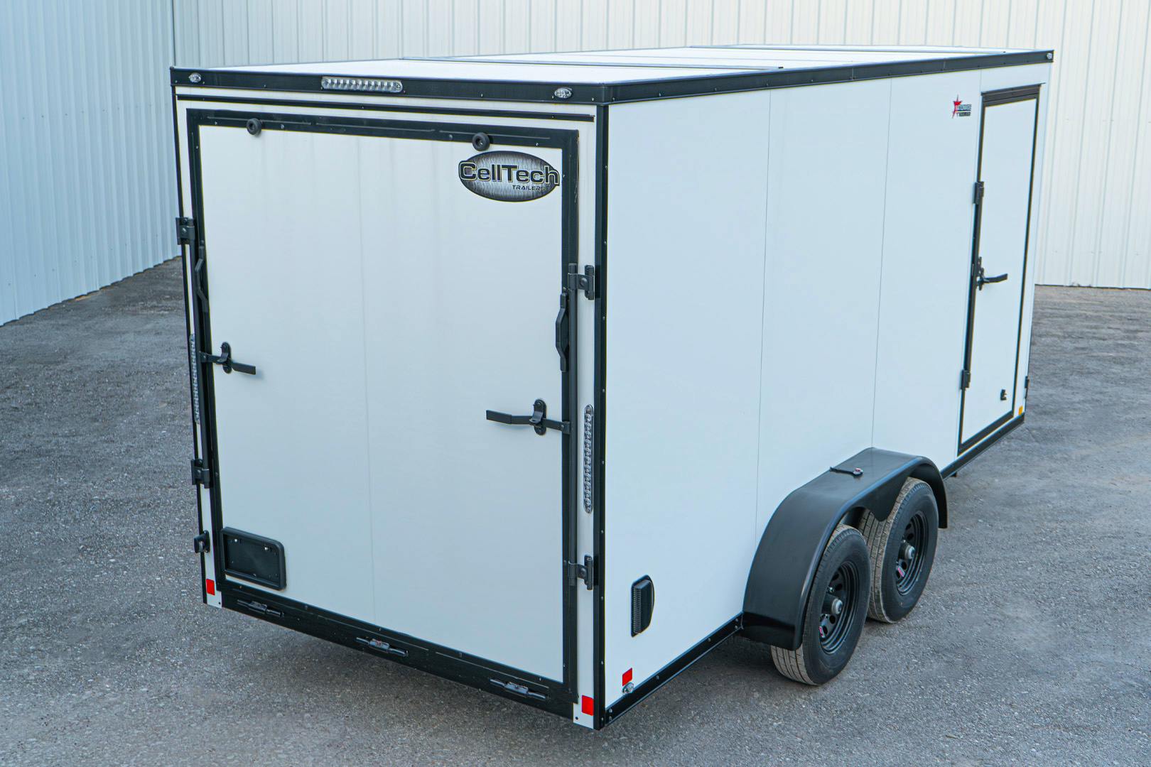 CellTech 7'x16' All-Steel Enclosed Cargo Trailer w/ Rear Ramp Door (C2) - Stock #89937 - Image 9 of 14