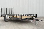 PJ Trailers 14'x83" Single Axle 4" Channel Utility Trailer (U8) Stock #89956 - Thumbnail 3