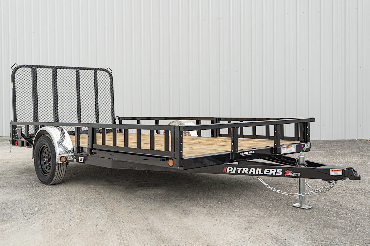 PJ Trailers 14'x83" Single Axle 4" Channel Utility Trailer (U8) - Stock #89956 - Image 3 of 19 PJ Trailers 14'x83" Single Axle 4" Channel Utility Trailer (U8) - Stock #89956 - Image 3 of 19