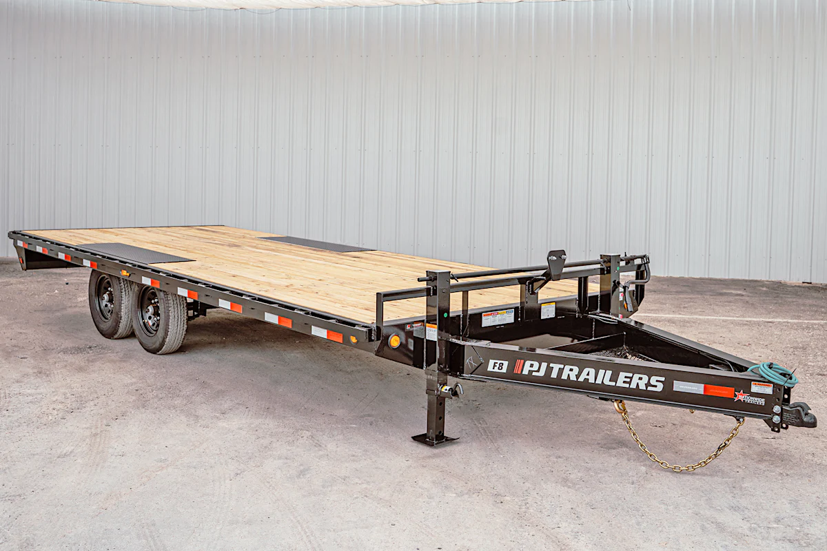 PJ Trailers 24'x102" 8" I-Beam Deckover Flatbed Trailer (F8) - Stock #89957 - Image 2 of 16 PJ Trailers 24'x102" 8" I-Beam Deckover Flatbed Trailer (F8) - Stock #89957 - Image 2 of 16