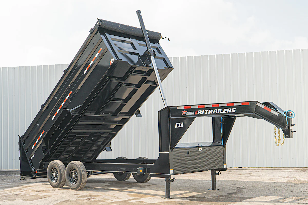 PJ Trailers 16'x83" Gooseneck Telescopic Dump Trailer w/ 4' Sides (DT) - Stock #90023 - Image 3 of 31 PJ Trailers 16'x83" Gooseneck Telescopic Dump Trailer w/ 4' Sides (DT) - Stock #90023 - Image 3 of 31