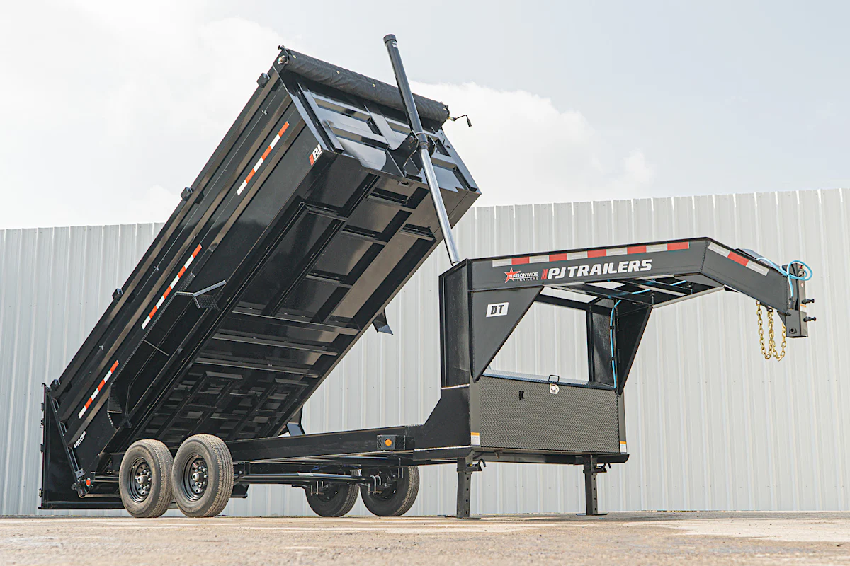 PJ Trailers 16'x83" Gooseneck Telescopic Dump Trailer w/ 4' Sides (DT) - Stock #90023 - Image 5 of 31 PJ Trailers 16'x83" Gooseneck Telescopic Dump Trailer w/ 4' Sides (DT) - Stock #90023 - Image 5 of 31