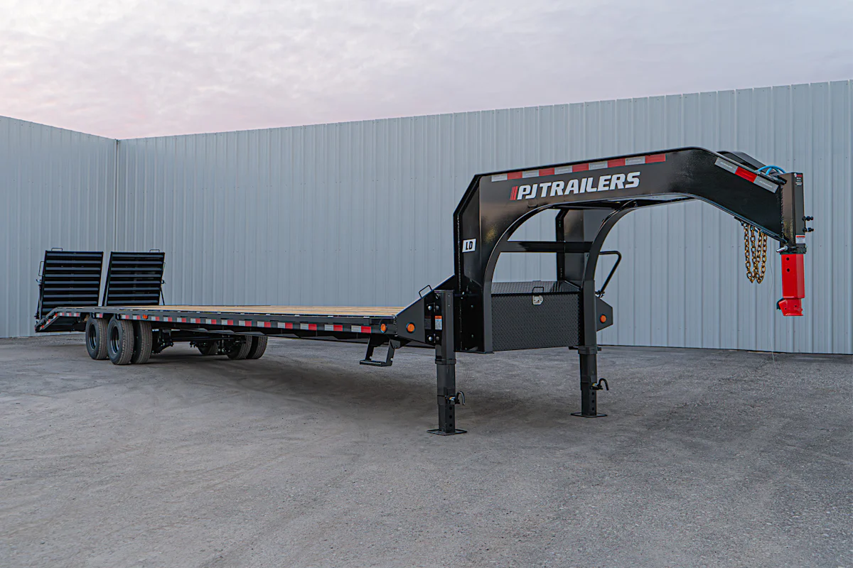 PJ Trailers 40'x102" Gooseneck Low Pro Flatbed Trailer w/ Duals (LD) - Stock #90040 - Image 2 of 20 PJ Trailers 40'x102" Gooseneck Low Pro Flatbed Trailer w/ Duals (LD) - Stock #90040 - Image 2 of 20