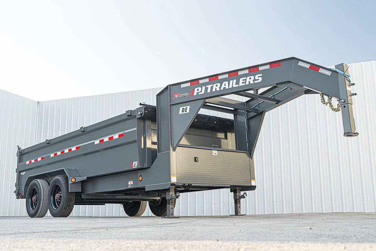 PJ Trailers 16'x83" Gooseneck HD Low Pro Dump Trailer w/ 3' Sides (DE) - Stock #90043 - Image 6 of 32 PJ Trailers 16'x83" Gooseneck HD Low Pro Dump Trailer w/ 3' Sides (DE) - Stock #90043 - Image 6 of 32