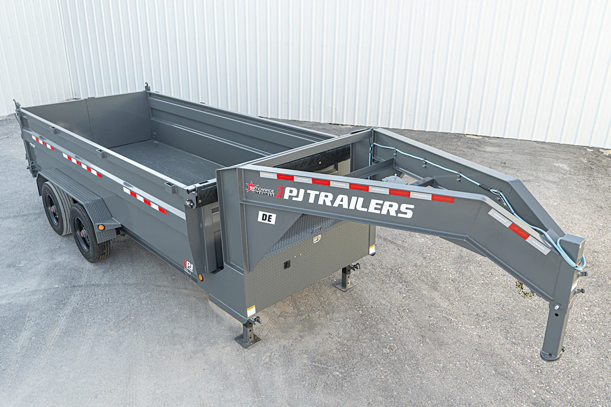 PJ Trailers 16'x83" Gooseneck HD Low Pro Dump Trailer w/ 3' Sides (DE) - Stock #90043 - Image 7 of 32 PJ Trailers 16'x83" Gooseneck HD Low Pro Dump Trailer w/ 3' Sides (DE) - Stock #90043 - Image 7 of 32