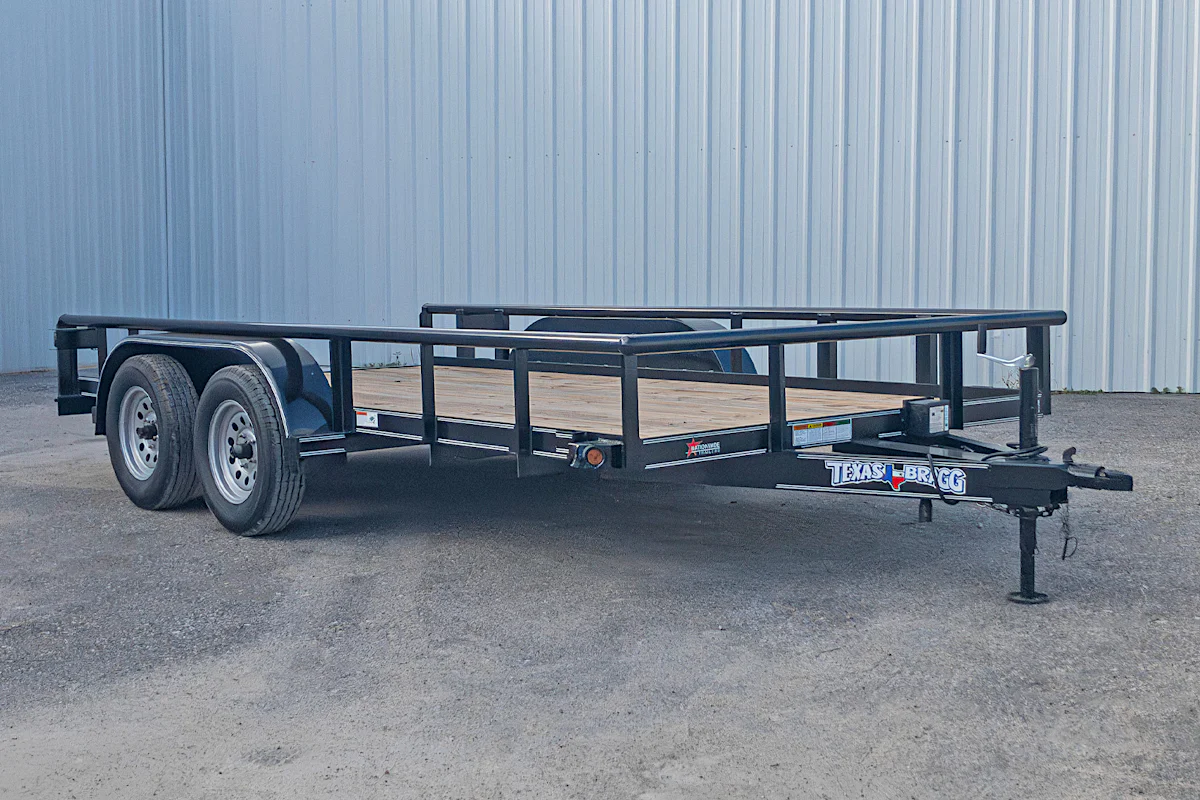 Texas Bragg 14'x83" Utility Trailer w/ Slide-In Ramps (U2) - Stock #90063 - Image 2 of 7 Texas Bragg 14'x83" Utility Trailer w/ Slide-In Ramps (U2) - Stock #90063 - Image 2 of 7