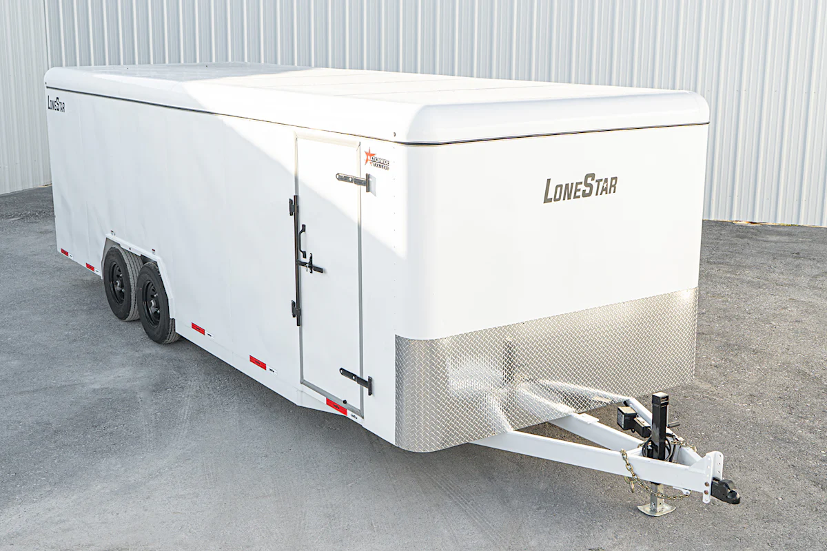 LoneStar 8.5'x24' 14k Steel Enclosed Cargo Trailer w/ Rear Ramp Door (C2) - Stock #90071 - Image 1 of 16 LoneStar 8.5'x24' 14k Steel Enclosed Cargo Trailer w/ Rear Ramp Door (C2) - Stock #90071 - Image 1 of 16