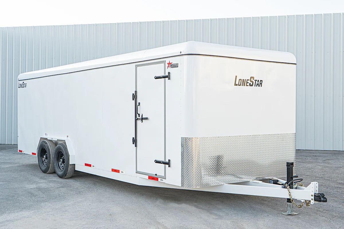 LoneStar 7.10'x24' 14k Steel Enclosed Cargo Trailer w/ Rear Ramp Door (C2) - Stock #90072 - Image 3 of 18 LoneStar 7.10'x24' 14k Steel Enclosed Cargo Trailer w/ Rear Ramp Door (C2) - Stock #90072 - Image 3 of 18
