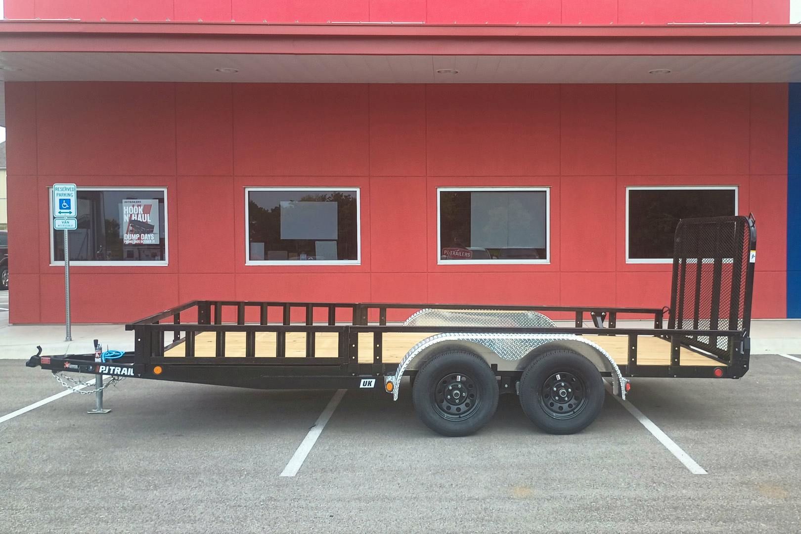 PJ Trailers 16'x77" Tandem Axle 4" Channel Utility Trailer (UK) - Stock #90096 - Image 7 of 7