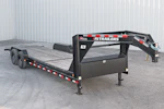 PJ Trailers 24'x82" Gooseneck 6" Channel Equipment Gravity Tilt Trailer (T6) Stock #90150 - Thumbnail 2