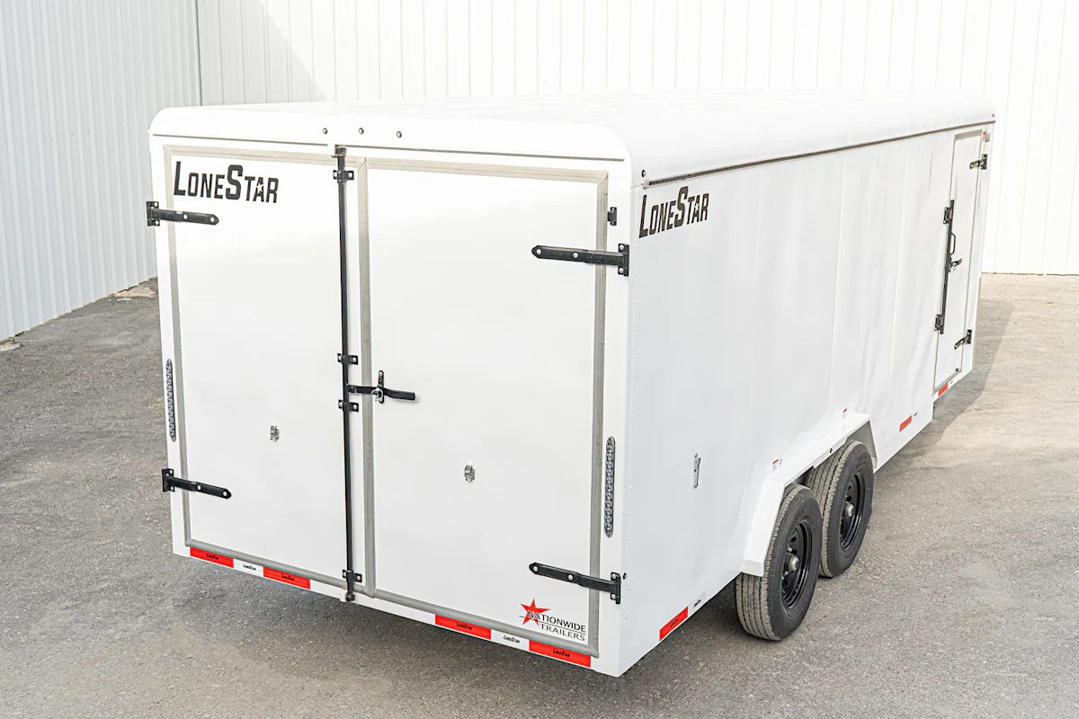 LoneStar 7.10'x20' 14k Steel Enclosed Cargo Trailer w/ Rear Barn Doors (C2) - Stock #90190 - Image 7 of 14 LoneStar 7.10'x20' 14k Steel Enclosed Cargo Trailer w/ Rear Barn Doors (C2) - Stock #90190 - Image 7 of 14