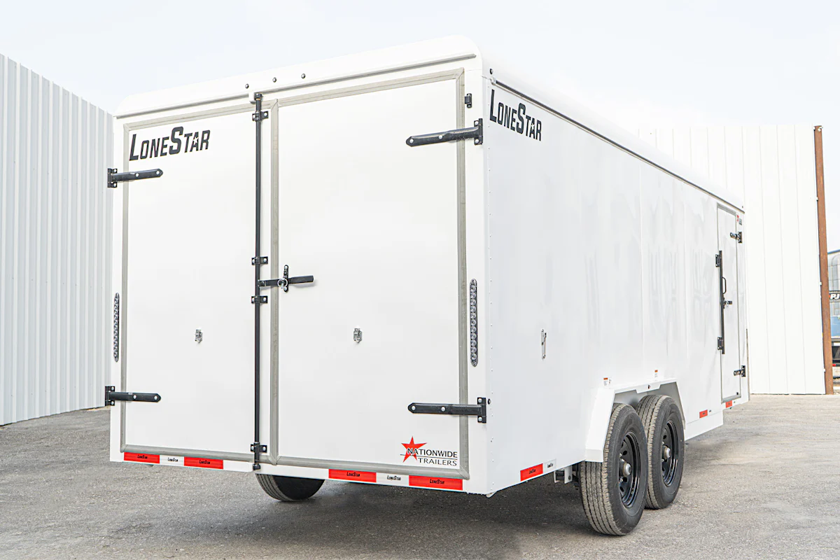 LoneStar 7.10'x20' 14k Steel Enclosed Cargo Trailer w/ Rear Barn Doors (C2) - Stock #90190 - Image 8 of 14 LoneStar 7.10'x20' 14k Steel Enclosed Cargo Trailer w/ Rear Barn Doors (C2) - Stock #90190 - Image 8 of 14