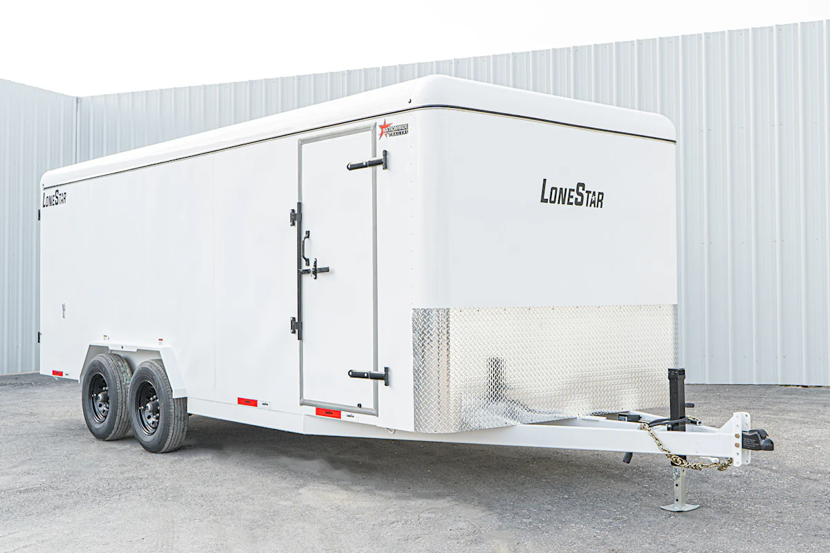 LoneStar 7.10'x20' 14k Steel Enclosed Cargo Trailer w/ Rear Barn Doors (C2) - Stock #90190 - Image 2 of 14 LoneStar 7.10'x20' 14k Steel Enclosed Cargo Trailer w/ Rear Barn Doors (C2) - Stock #90190 - Image 2 of 14