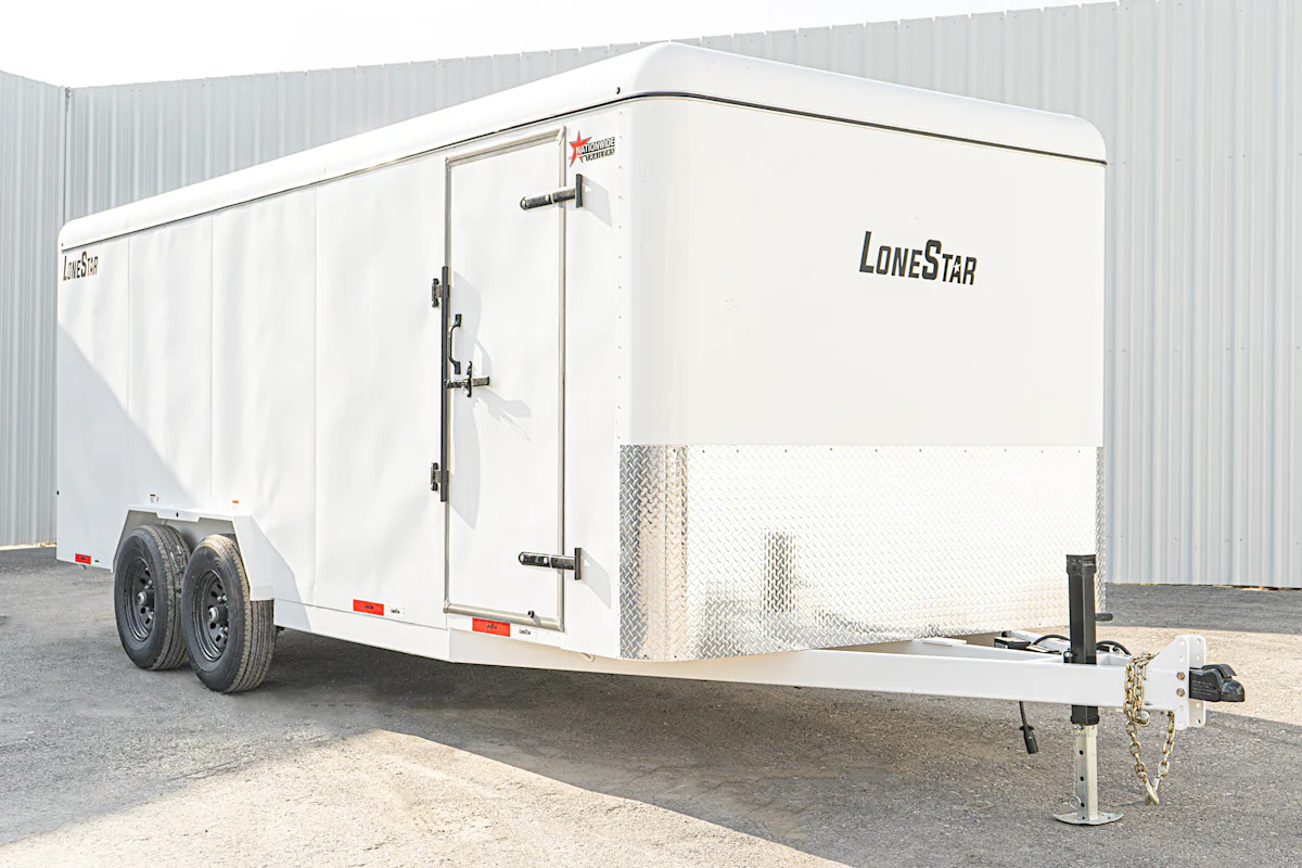 LoneStar 7.10'x20' 14k Steel Enclosed Cargo Trailer w/ Rear Ramp Door (C2) - Stock #90193 - Image 3 of 17 LoneStar 7.10'x20' 14k Steel Enclosed Cargo Trailer w/ Rear Ramp Door (C2) - Stock #90193 - Image 3 of 17