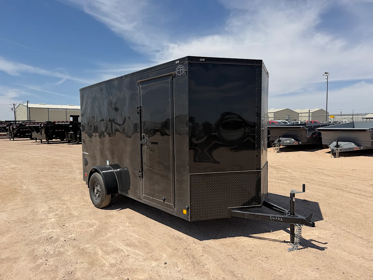 Continental Cargo 6'x12' Enclosed Cargo Trailer w/ Rear Ramp Door (V-Series) - Stock #90261 - Image 1 of 8 Continental Cargo 6'x12' Enclosed Cargo Trailer w/ Rear Ramp Door (V-Series) - Stock #90261 - Image 1 of 8