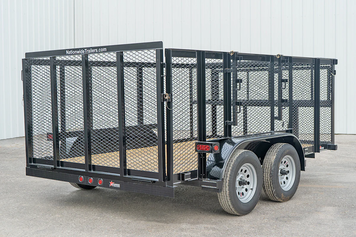 Texas Bragg 12'x83" Landscape Trailer w/ 4' Sides & 4' Gate (L2) - Stock #90266 - Image 14 of 15 Texas Bragg 12'x83" Landscape Trailer w/ 4' Sides & 4' Gate (L2) - Stock #90266 - Image 14 of 15