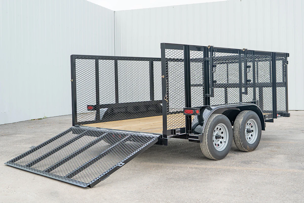 Texas Bragg 12'x83" Landscape Trailer w/ 4' Sides & 4' Gate (L2) - Stock #90266 - Image 15 of 15 Texas Bragg 12'x83" Landscape Trailer w/ 4' Sides & 4' Gate (L2) - Stock #90266 - Image 15 of 15