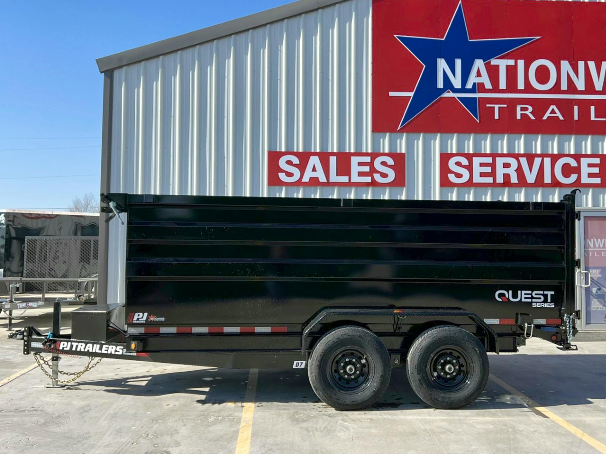 PJ Trailers 14'x83" 14K Dump Trailer w/ 4ft Sides (D7) - Stock #90278 - Image 4 of 9