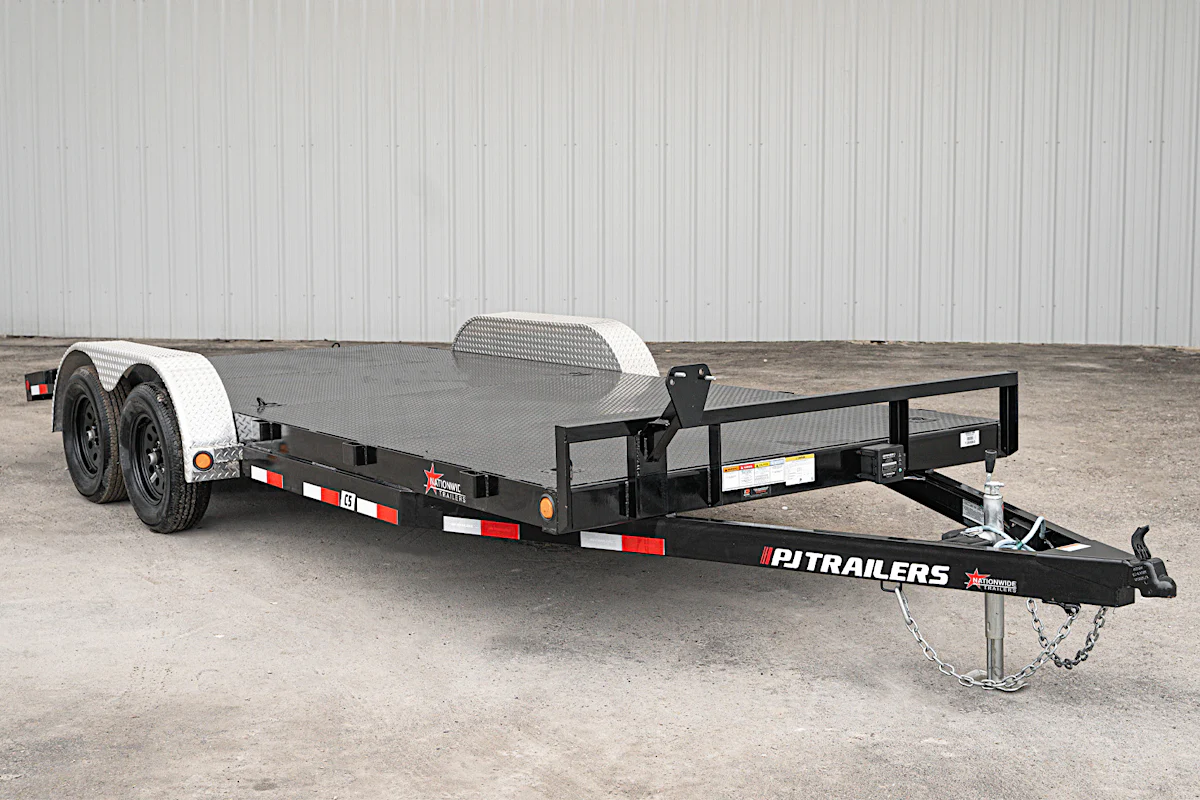 PJ Trailers 18'x83" 5" Channel Car Trailer w/ Steel Deck (C5) - Stock #90305 - Image 2 of 16 PJ Trailers 18'x83" 5" Channel Car Trailer w/ Steel Deck (C5) - Stock #90305 - Image 2 of 16