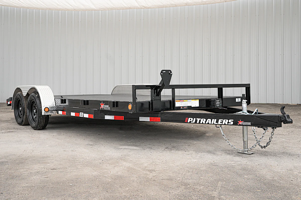 PJ Trailers 18'x83" 5" Channel Car Trailer w/ Steel Deck (C5) - Stock #90305 - Image 3 of 16 PJ Trailers 18'x83" 5" Channel Car Trailer w/ Steel Deck (C5) - Stock #90305 - Image 3 of 16