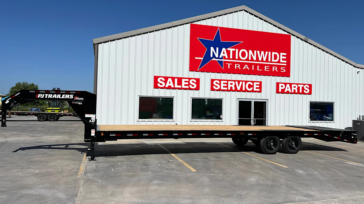 PJ Trailers 32'x102" Gooseneck Flatbed Quest Series (LQ) - Stock #90332 - Image 2 of 6 PJ Trailers 32'x102" Gooseneck Flatbed Quest Series (LQ) - Stock #90332 - Image 2 of 6