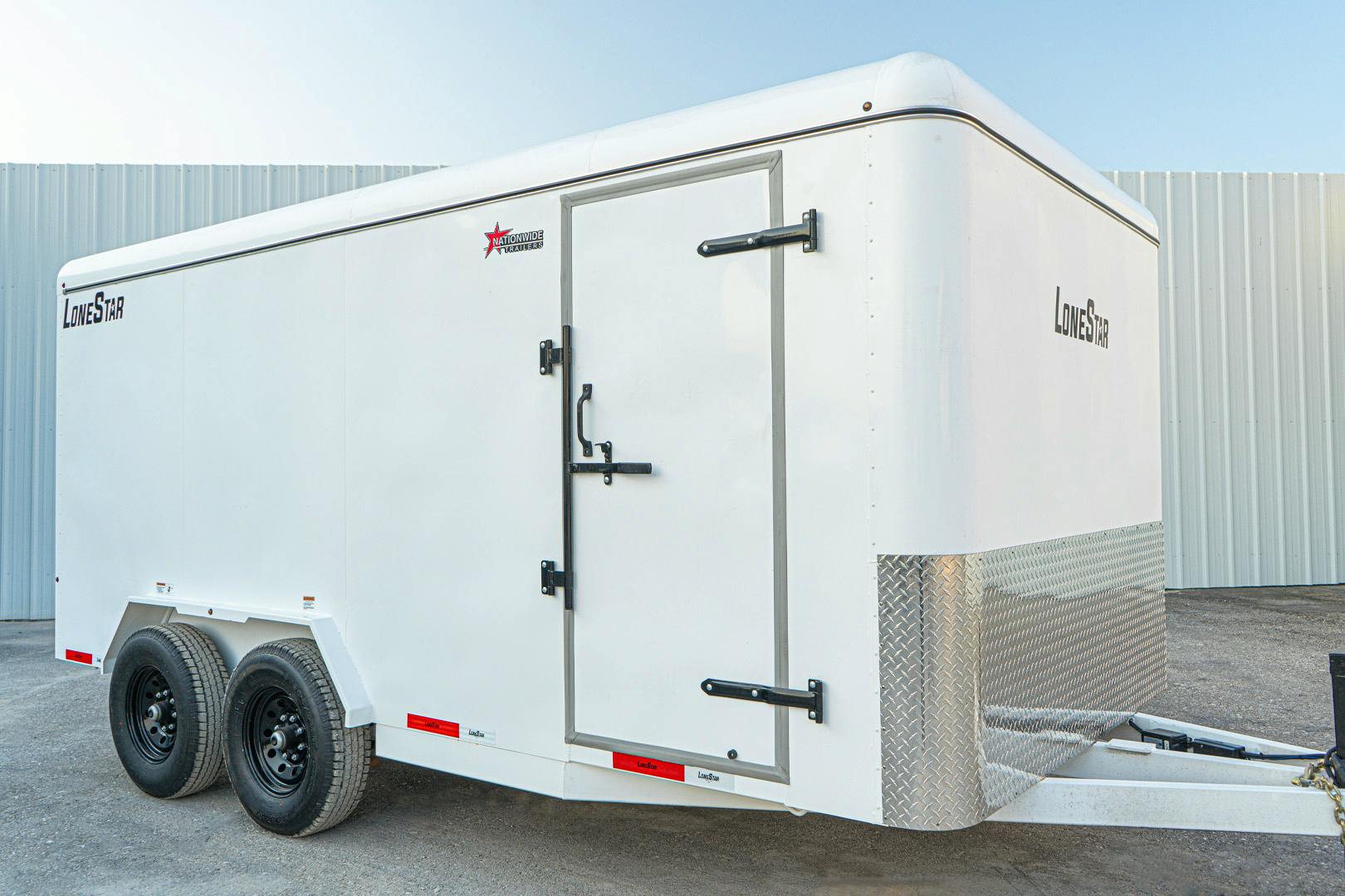 LoneStar 7.10'x16' 14k Steel Enclosed Cargo Trailer w/ Rear Ramp Door (C2) - Stock #90341 - Image 7 of 16