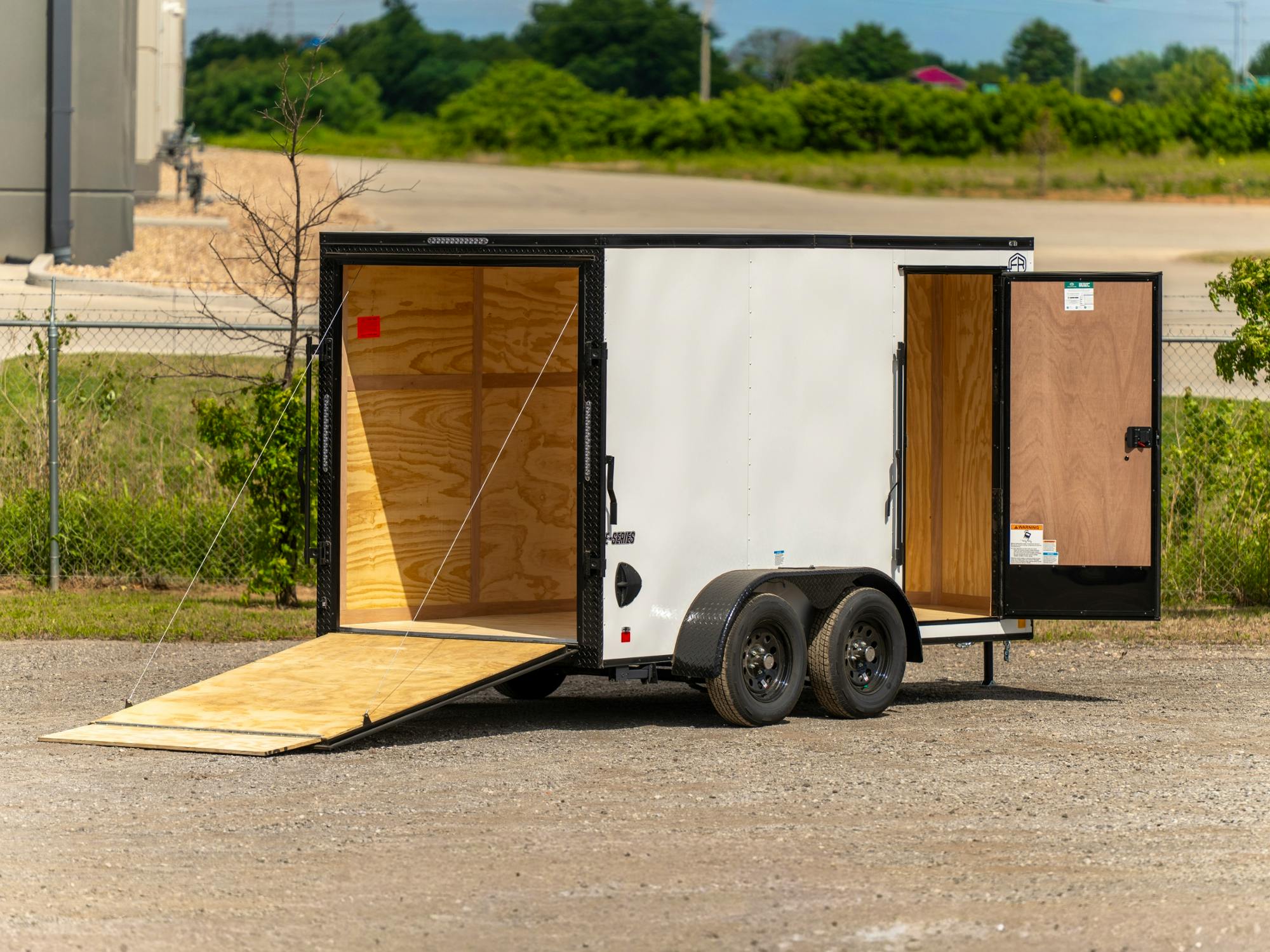 Cargo Mate 6'x12' Enclosed Cargo Trailer w/ Rear Ramp Door (V-Series) - Stock #90348 - Image 4 of 4