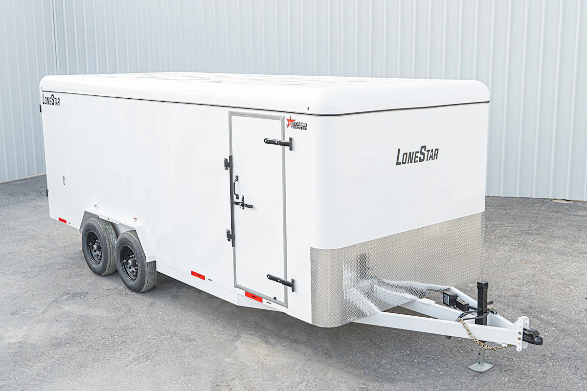 LoneStar 7.10'x20' 14k Steel Enclosed Cargo Trailer w/ Rear Barn Doors (C2) - Stock #90354 - Image 1 of 1 LoneStar 7.10'x20' 14k Steel Enclosed Cargo Trailer w/ Rear Barn Doors (C2) - Stock #90354 - Image 1 of 1