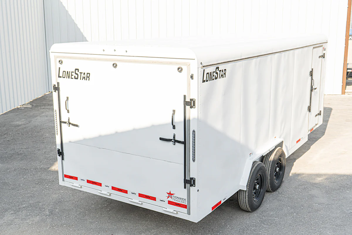 LoneStar 7.10'x20' 14k Steel Enclosed Cargo Trailer w/ Rear Ramp Door (C2) - Stock #90356 - Image 12 of 17 LoneStar 7.10'x20' 14k Steel Enclosed Cargo Trailer w/ Rear Ramp Door (C2) - Stock #90356 - Image 12 of 17