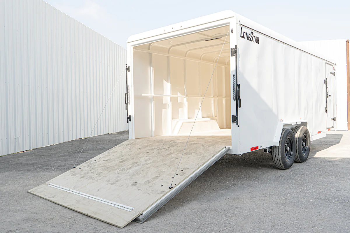LoneStar 7.10'x20' 14k Steel Enclosed Cargo Trailer w/ Rear Ramp Door (C2) - Stock #90357 - Image 14 of 17 LoneStar 7.10'x20' 14k Steel Enclosed Cargo Trailer w/ Rear Ramp Door (C2) - Stock #90357 - Image 14 of 17
