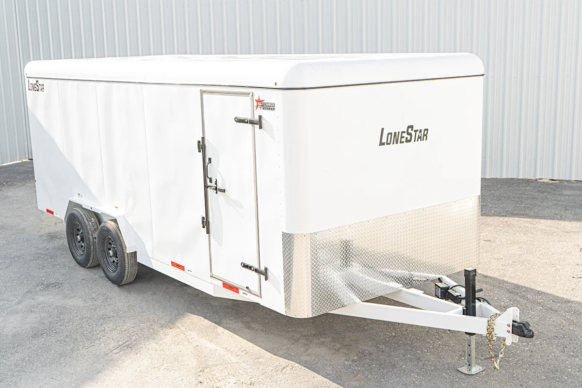 LoneStar 7.10'x20' 14k Steel Enclosed Cargo Trailer w/ Rear Ramp Door (C2) - Stock #90357 - Image 2 of 17 LoneStar 7.10'x20' 14k Steel Enclosed Cargo Trailer w/ Rear Ramp Door (C2) - Stock #90357 - Image 2 of 17