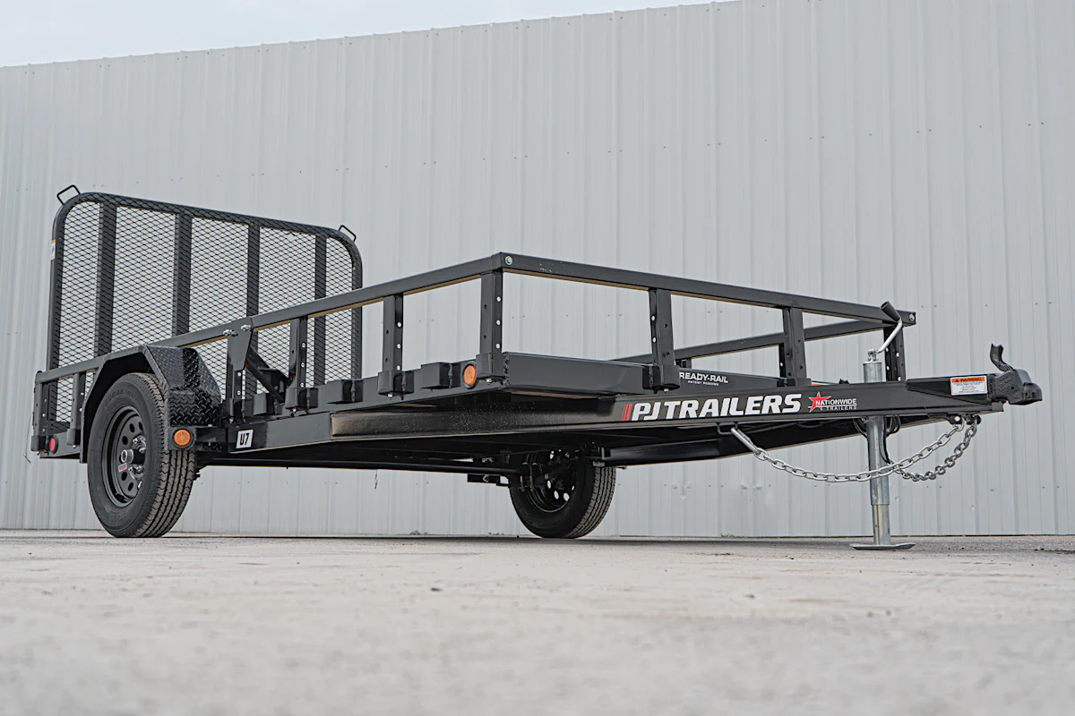 PJ Trailers 12'x77" Single Axle 4" Channel Utility Trailer (U7) - Stock #90364 - Image 5 of 17 PJ Trailers 12'x77" Single Axle 4" Channel Utility Trailer (U7) - Stock #90364 - Image 5 of 17